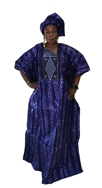 Bulelwa Rich Aunty Maxi Boubou Dress - Blue