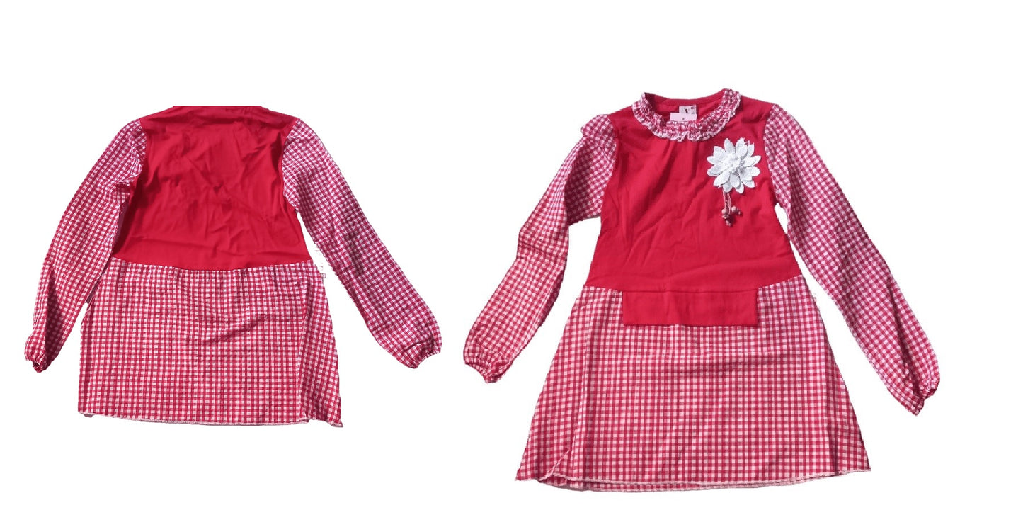 Girls Plaid Long Sleeve Top