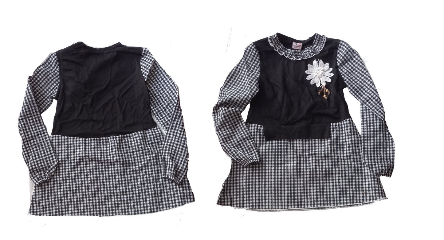 Girls Plaid Long Sleeve Top