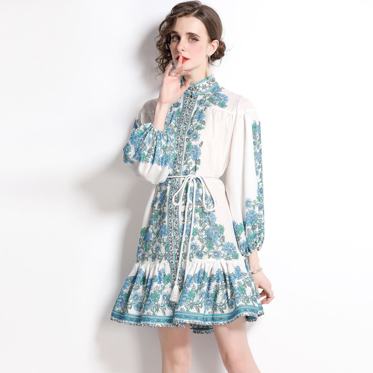 Zahzah Floral Longsleeve Casual Dress