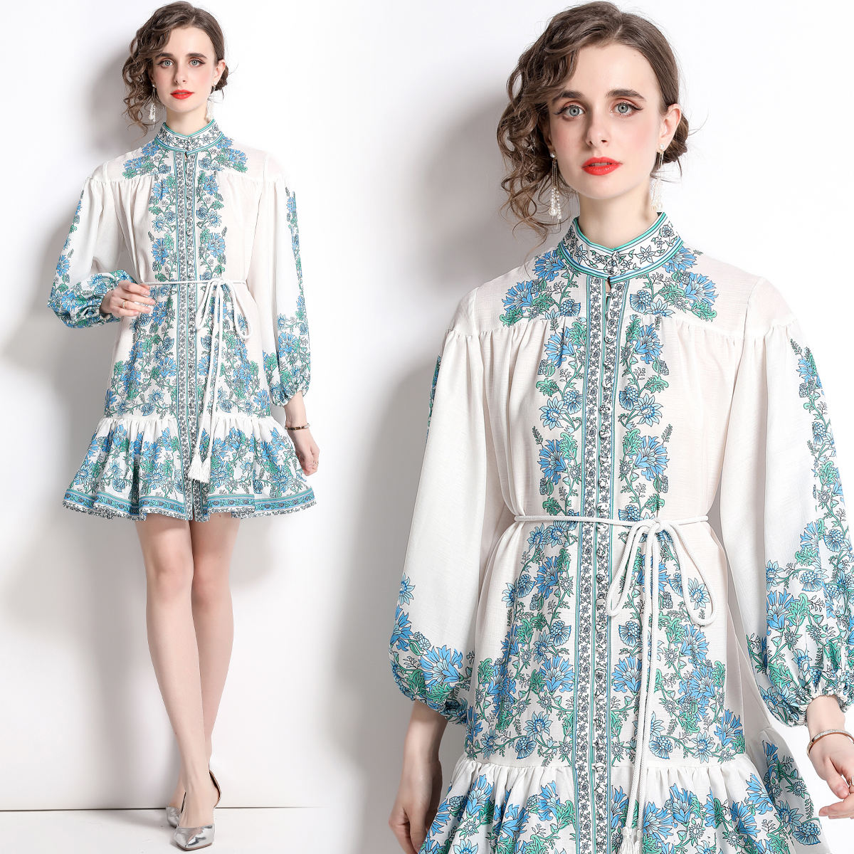Zahzah Floral Longsleeve Casual Dress