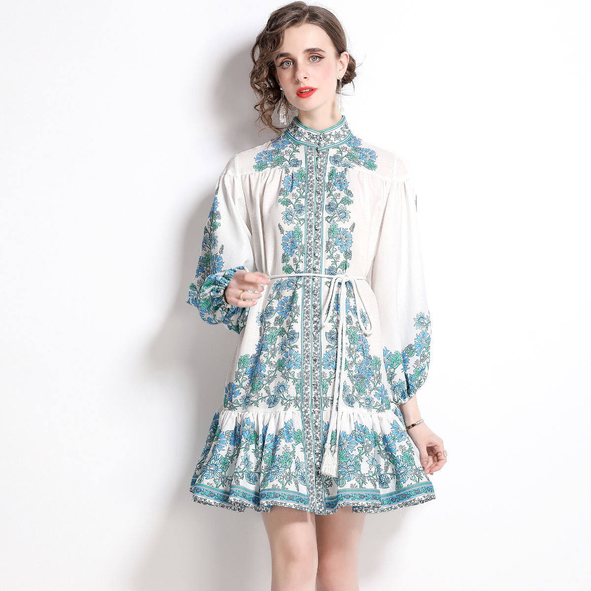 Zahzah Floral Longsleeve Casual Dress