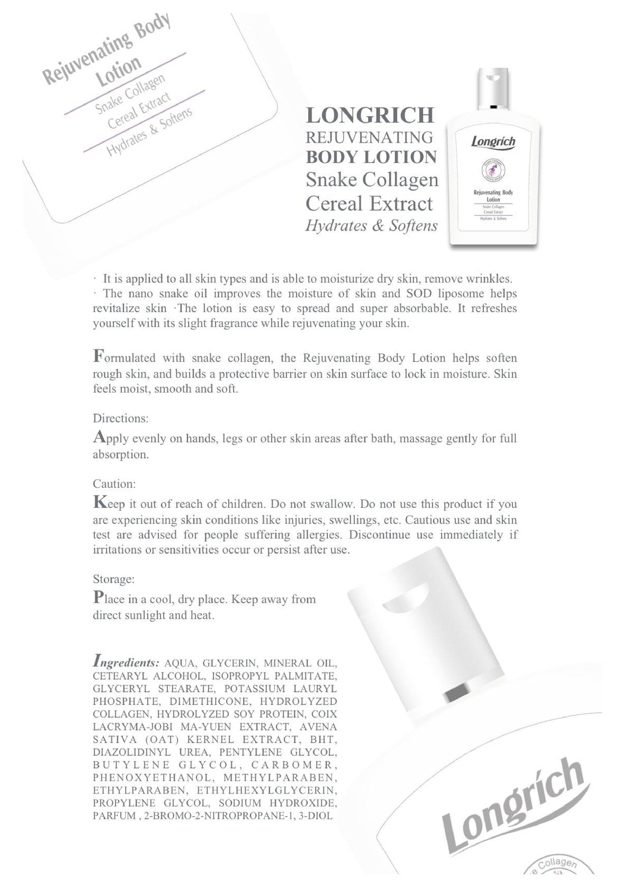 Longrich Rejuvenating Lotion - Set of 3