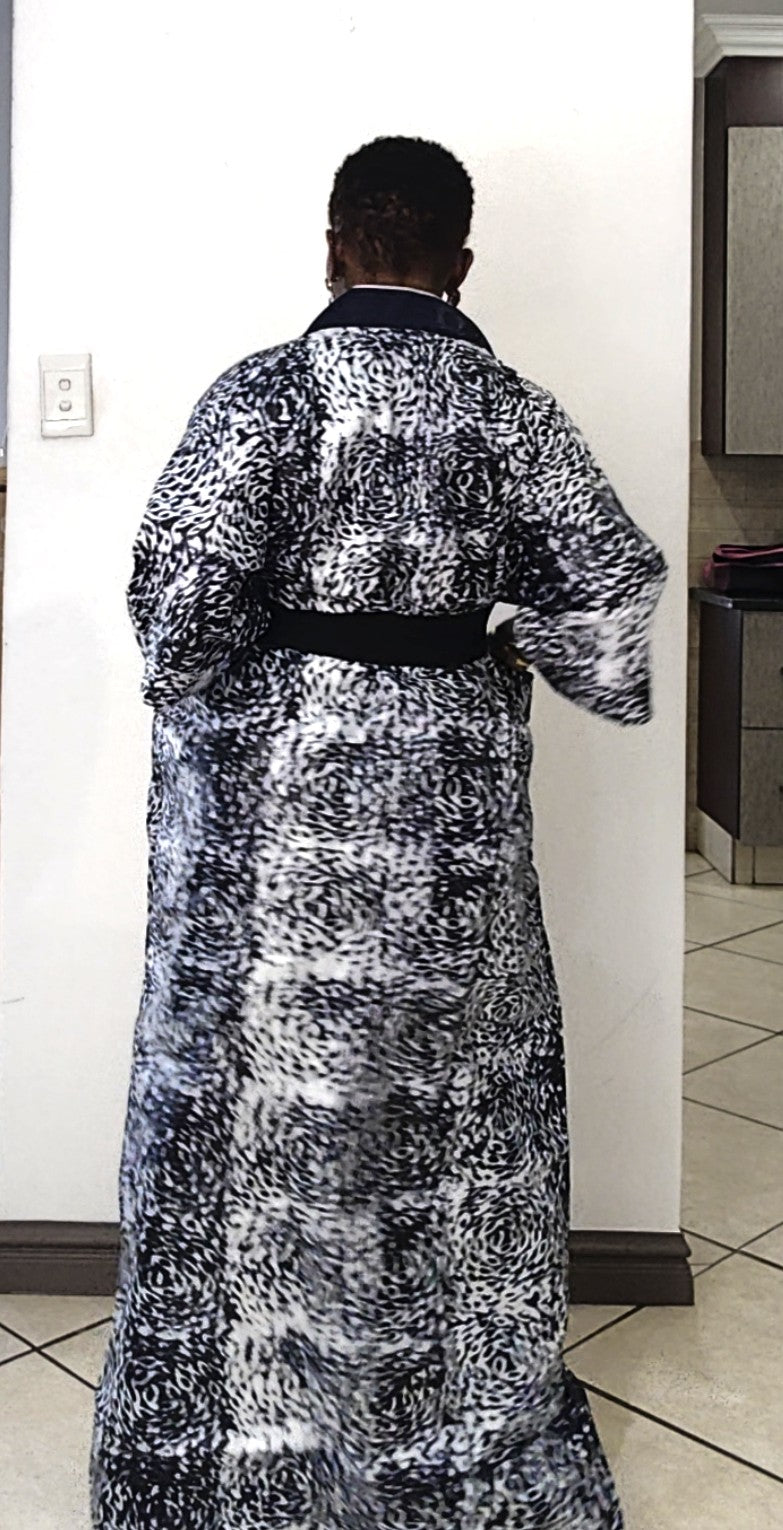 Tracy Rich Aunty Maxi Dress - Navy Blue & White