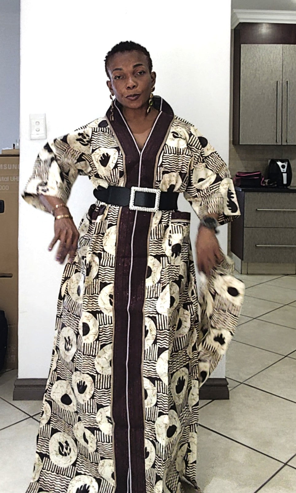 Tracy Rich Aunty Maxi Dress - Brown
