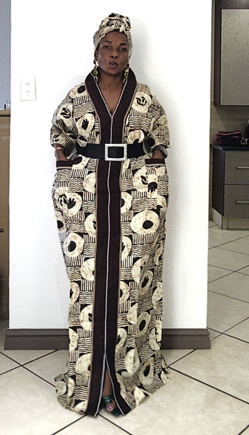 Tracy Rich Aunty Maxi Dress - Brown