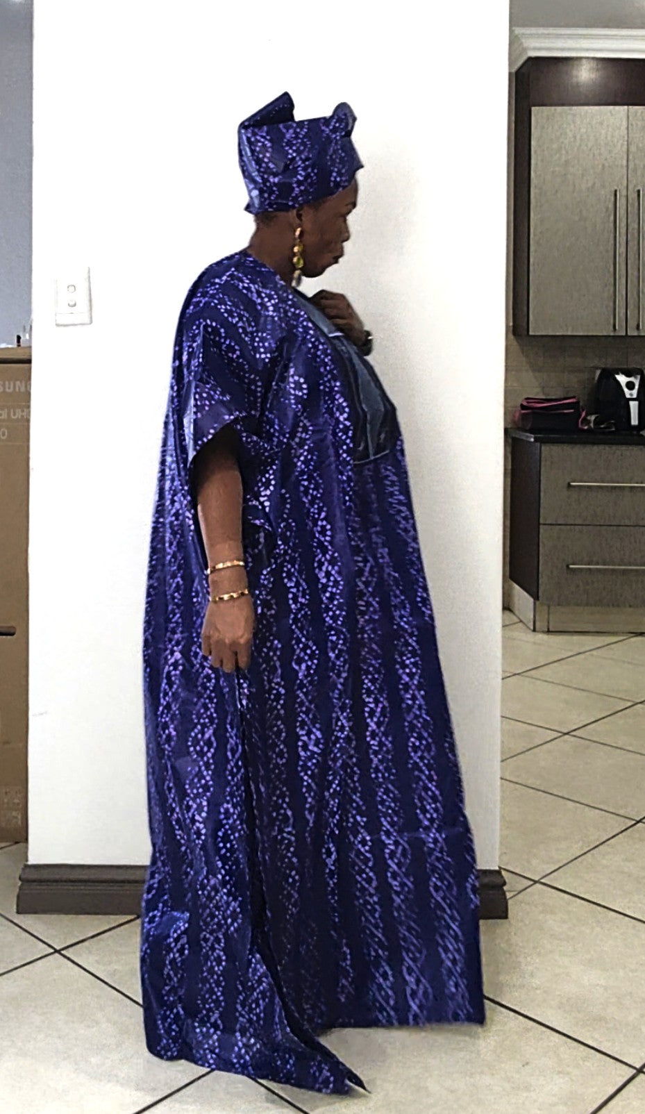 Bulelwa Rich Aunty Maxi Boubou Dress - Blue