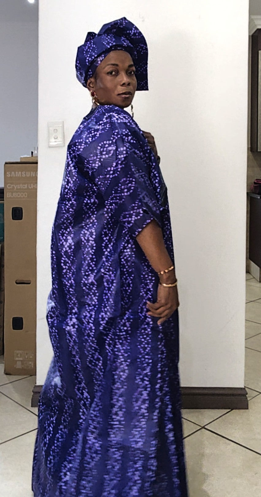 Bulelwa Rich Aunty Maxi Boubou Dress - Blue