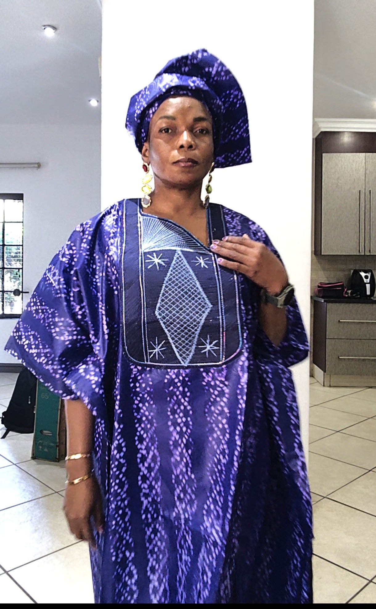 Bulelwa Rich Aunty Maxi Boubou Dress - Blue