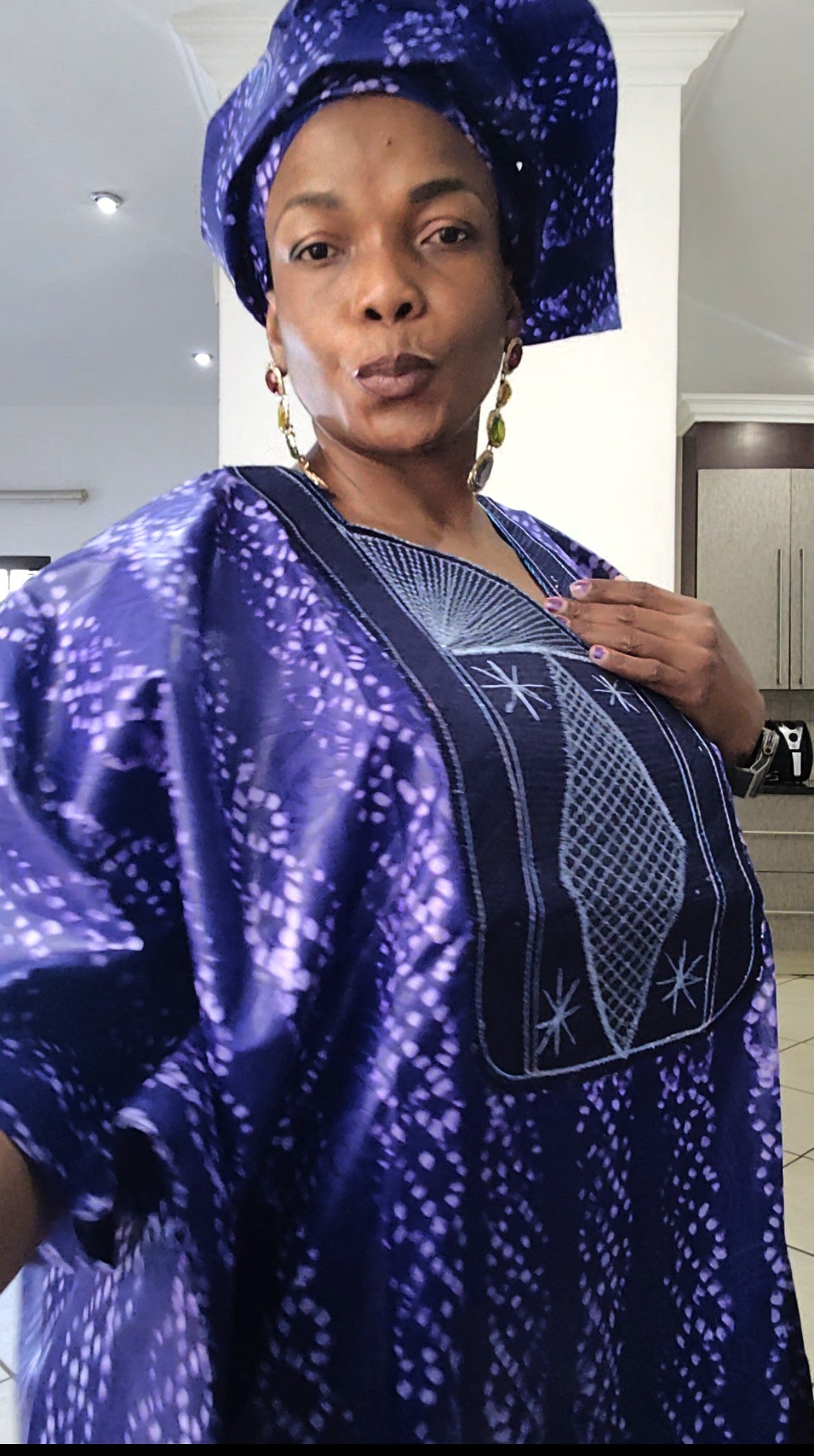 Bulelwa Rich Aunty Maxi Boubou Dress - Blue
