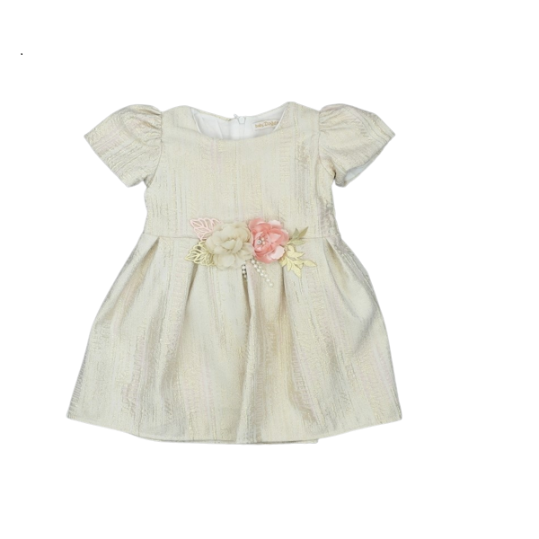 Girls Damask Floral Dress