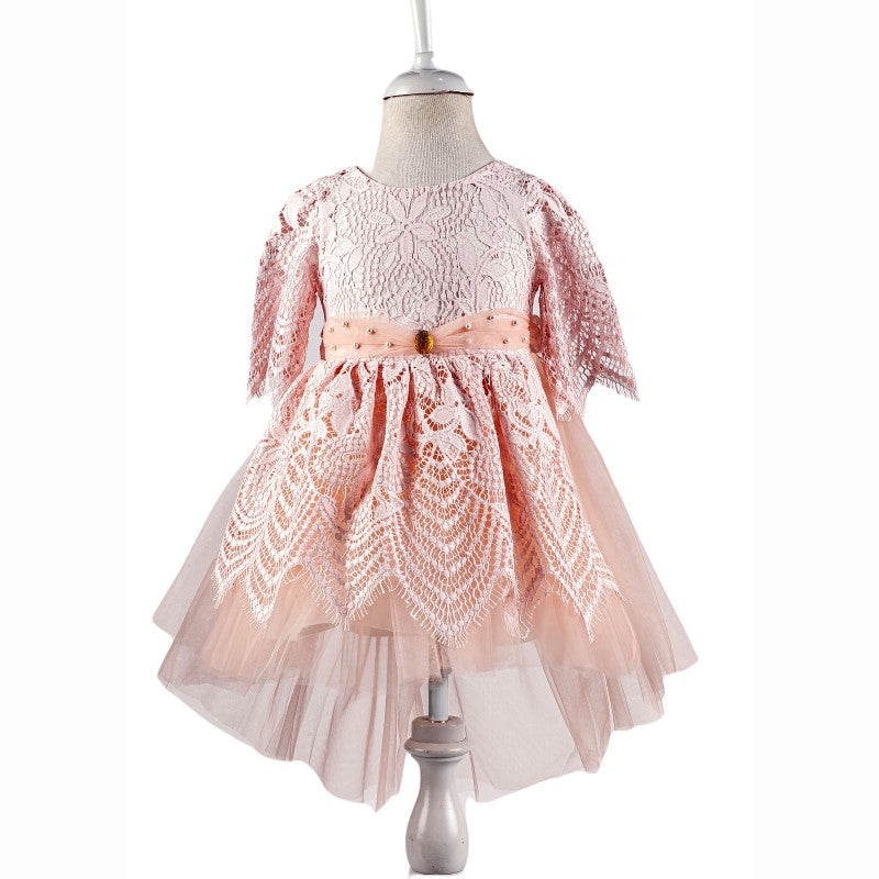 Elize Girls Lacey High/Low Party Dress