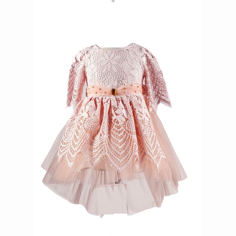 Elize Girls Lacey High/Low Party Dress