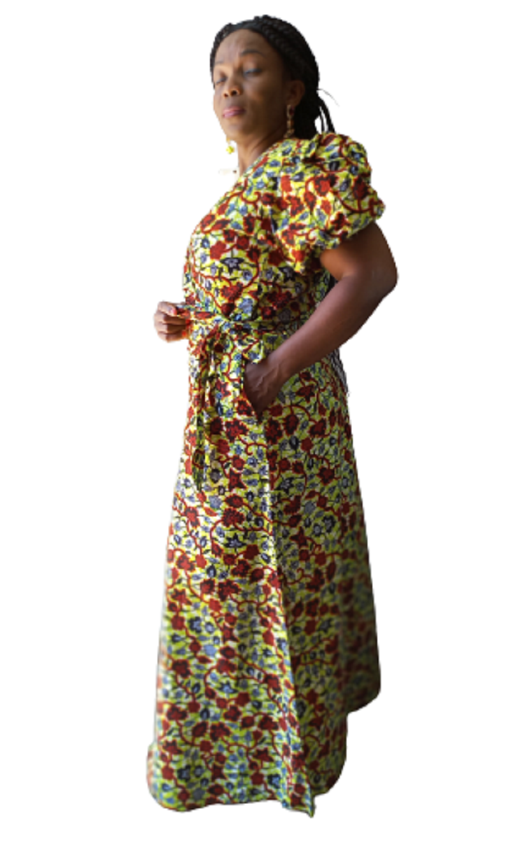 Nana Multicolour Floral Wrap Maxi Dress