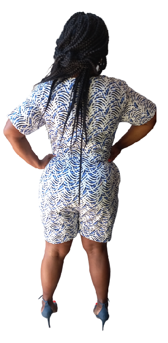 Gladdiez Skirt Illusion Ankara Jumpsuit