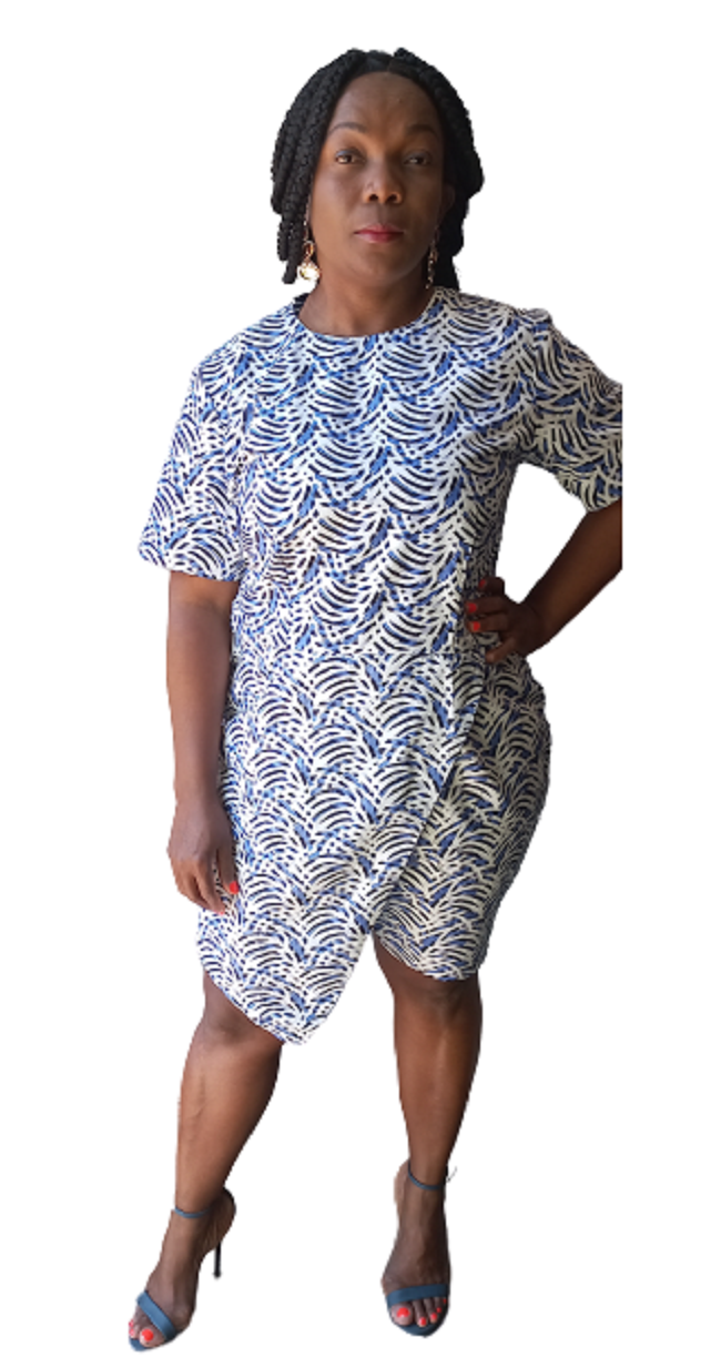 Gladdiez Skirt Illusion Ankara Jumpsuit