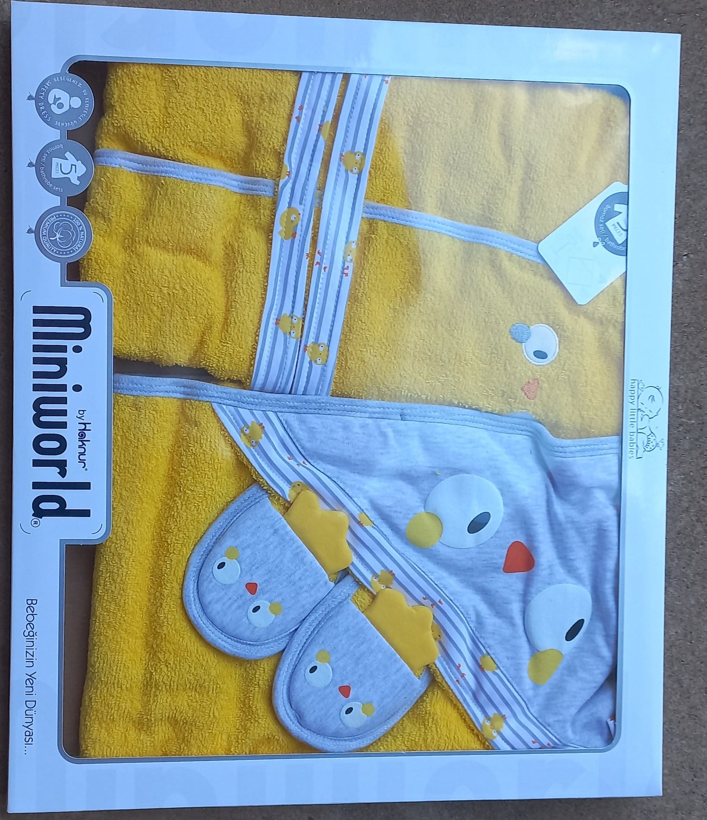 Checkered Cotton Fleece Bathrobe Set (Babies)