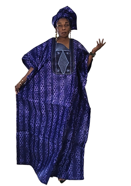 Bulelwa Rich Aunty Maxi Boubou Dress - Blue