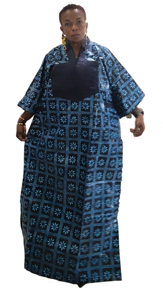 Aretha Rich Aunty Maxi Dress - Blue