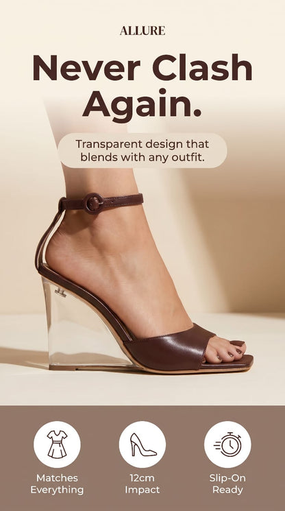Allure Clear Heels - Coffee