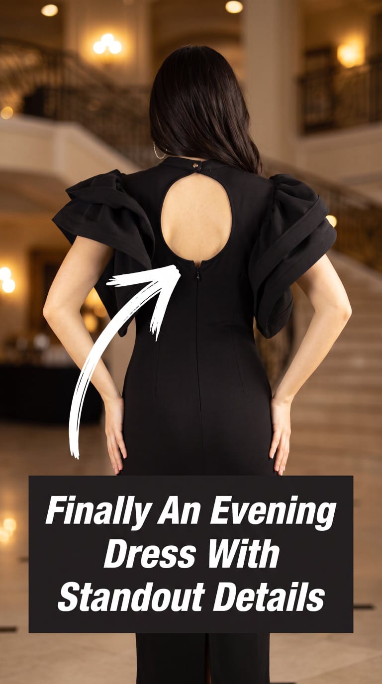 Ariana Wide sleeves Dress - Black