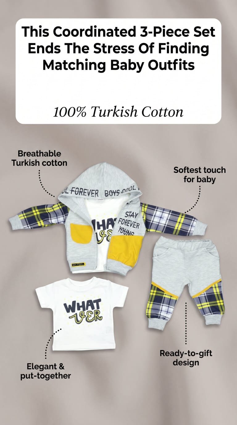 Plaid Baby Cloth Set