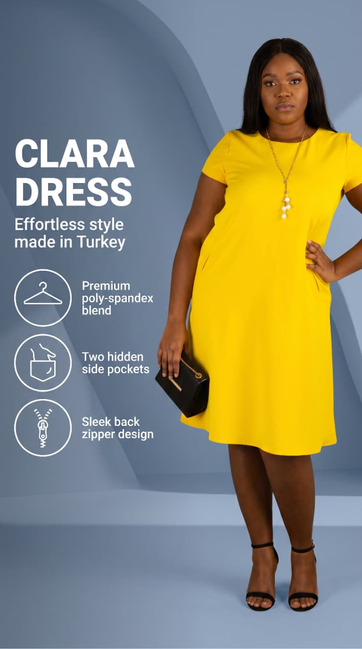 Clara Dress - Yellow