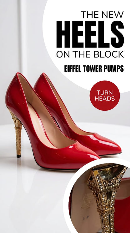 Eiffel Tower Heel - Pumps - Red