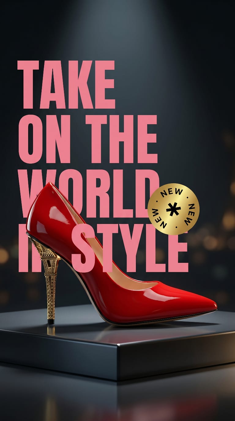 Eiffel Tower Heel - Pumps - Red