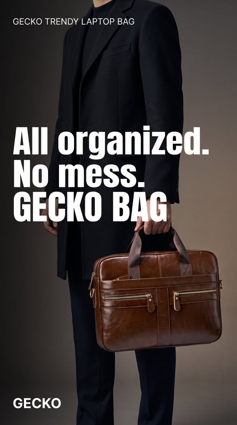 Gecko Trendy Laptop Bag with Luggage Strap