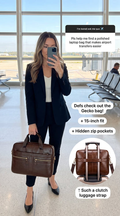 Gecko Trendy Laptop Bag with Luggage Strap