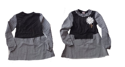 Girls Plaid Long Sleeve Top