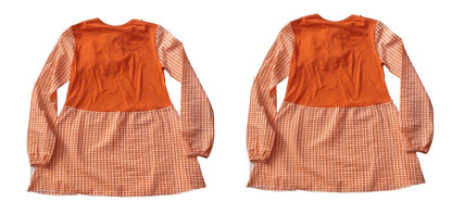 Girls Plaid Long Sleeve Top