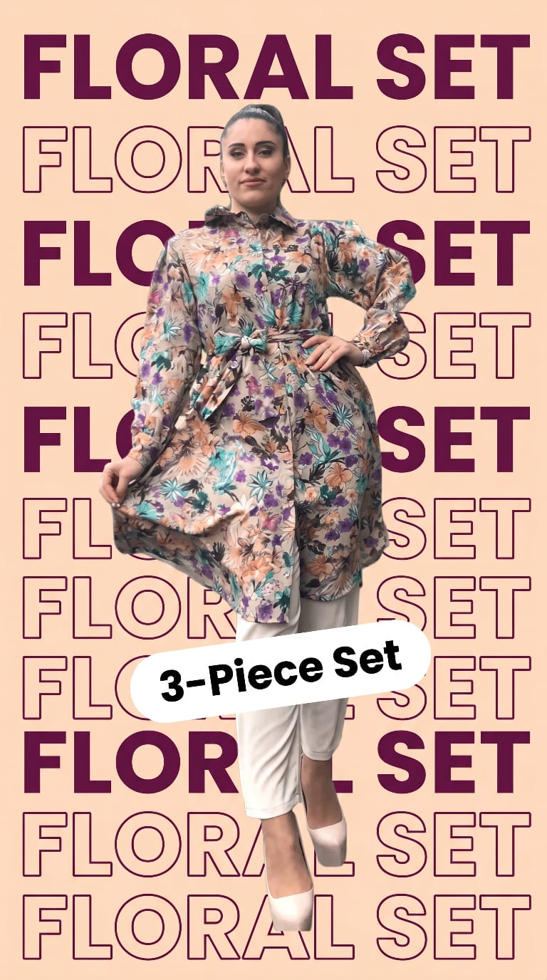 Hazy Floral & Plan 3 piece Set