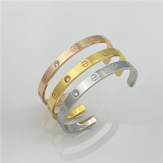 Love Studded Open Bracelets