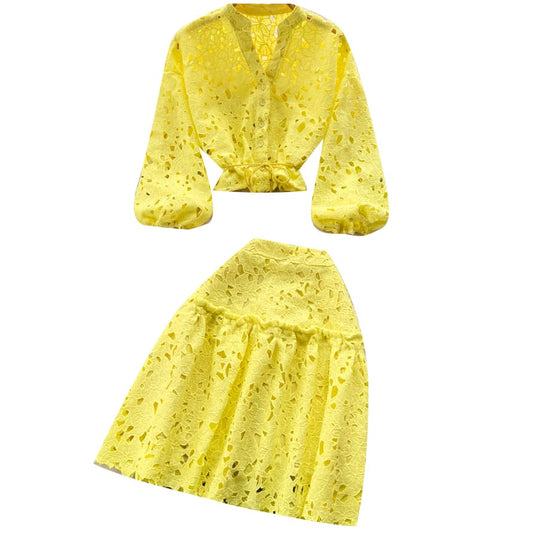 Julie Chic Shirt and Skirt Set