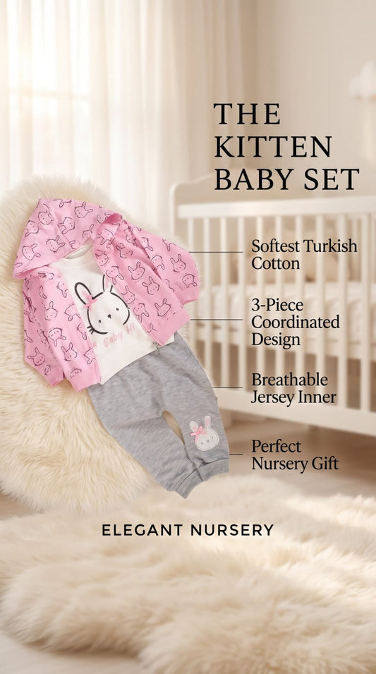 Kitten Baby Cloth Set - Girls