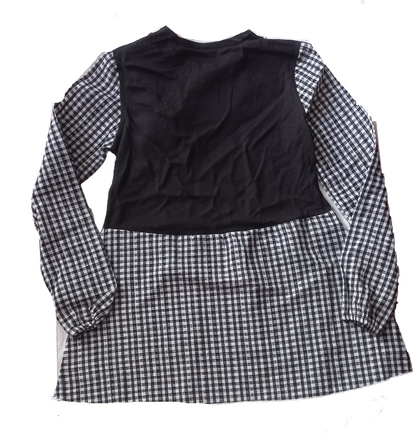Girls Plaid Long Sleeve Top