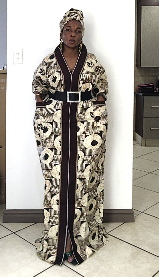 Tracy Rich Aunty Maxi Dress - Brown