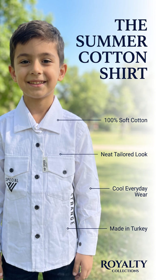 Boys Special Plain Long Sleeve Shirt