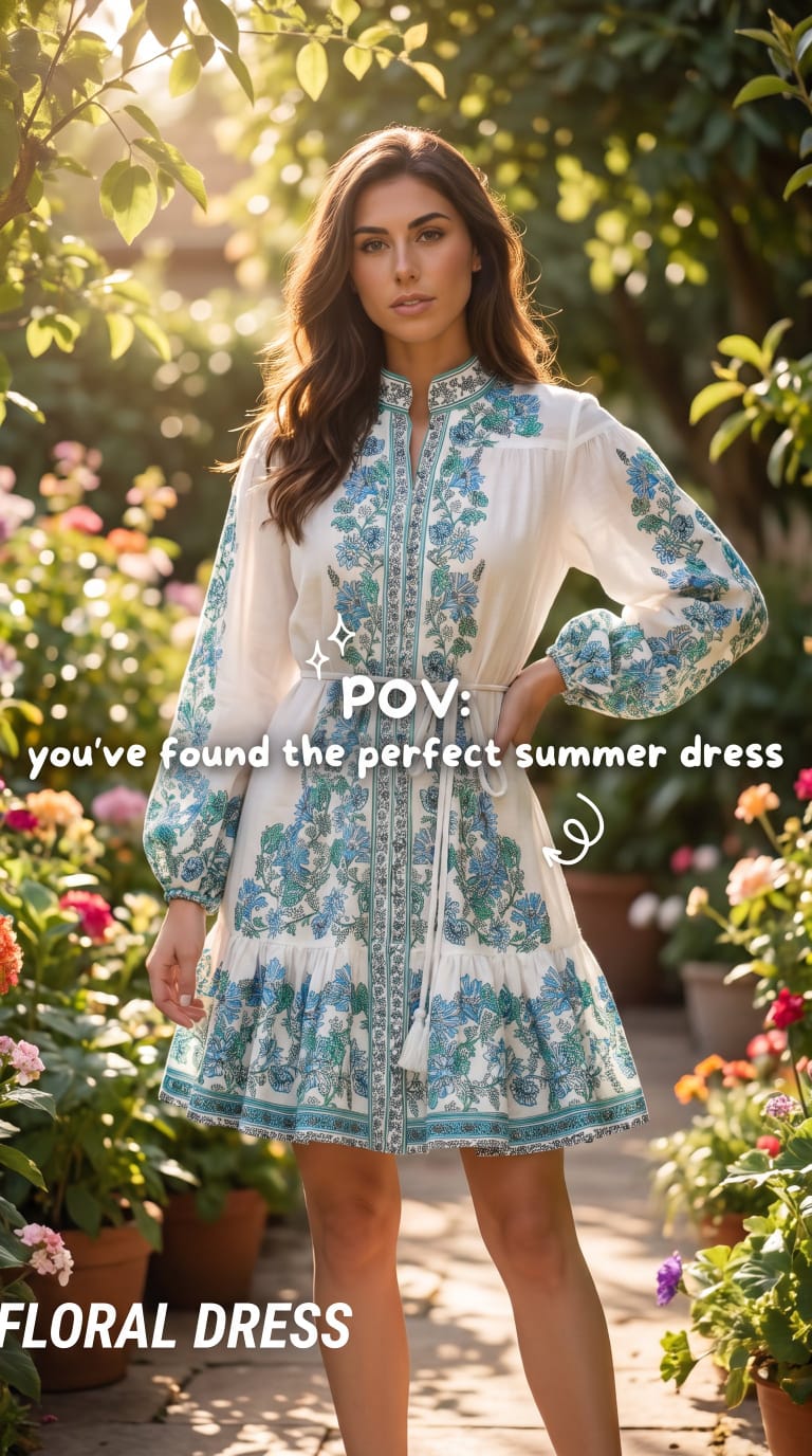 Zahzah Floral Longsleeve Casual Dress