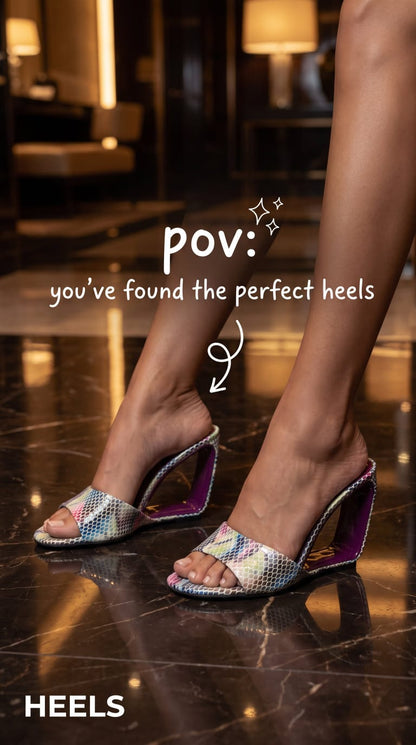 Royalty Eve Unusual Heels - Multiprints