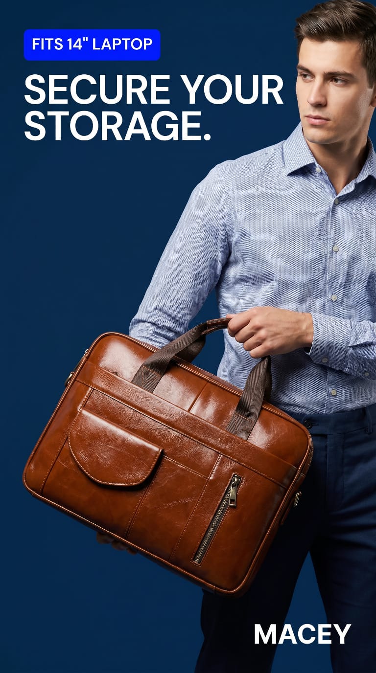 Macey  Laptop Bag (Brown)
