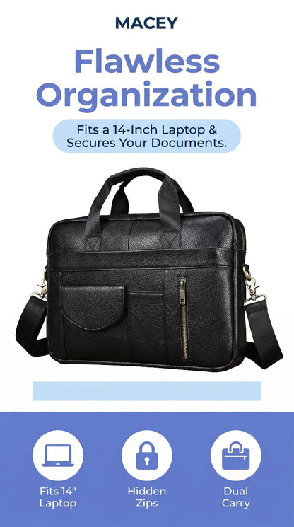 Macey  Laptop Bag (Black)
