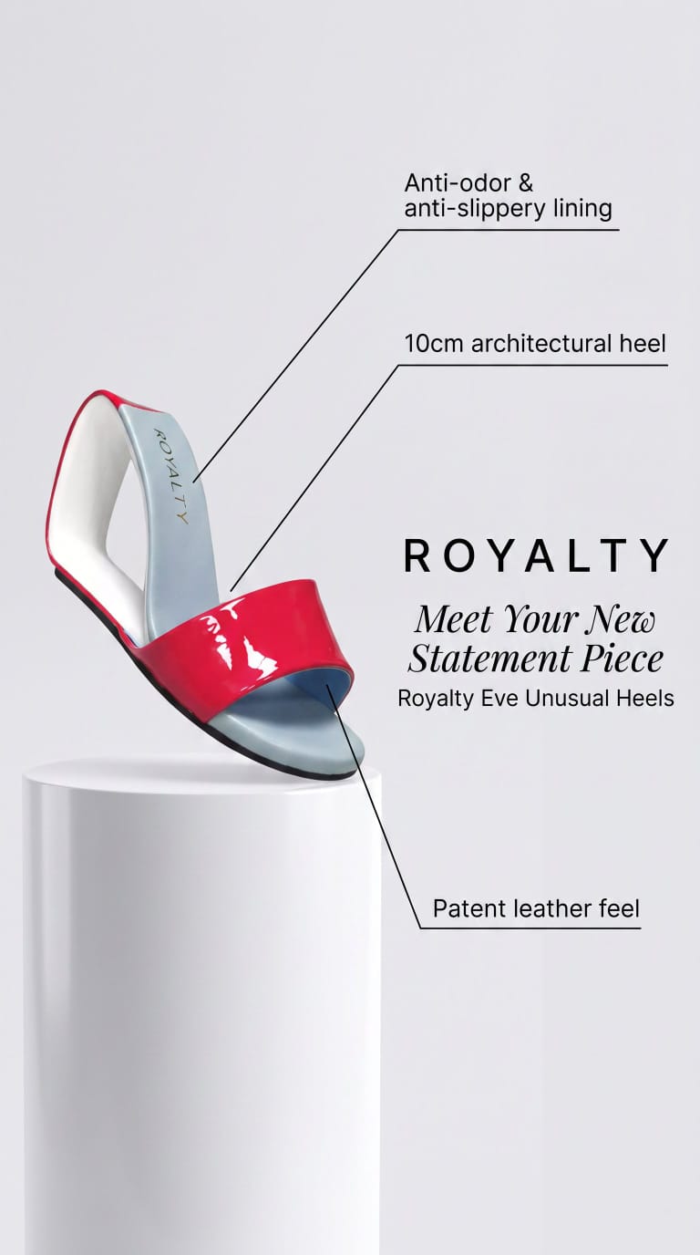 Royalty Eve Unusual Heels - Red