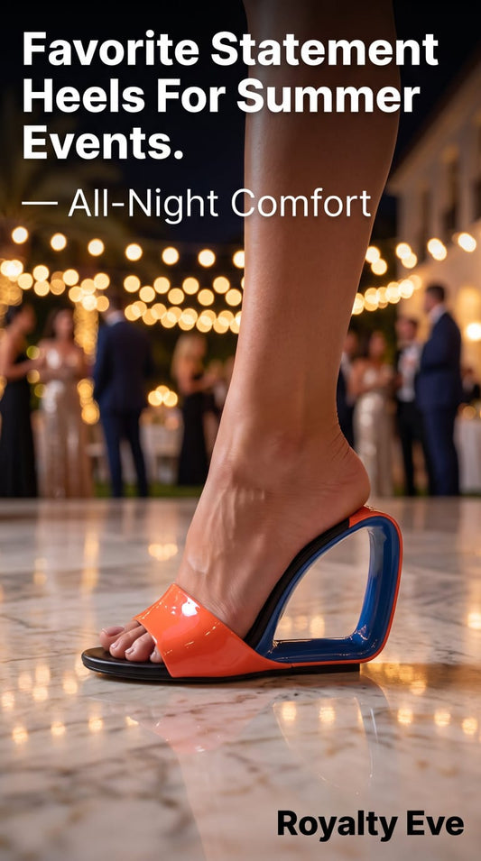 Royalty Eve Unusual Heels - Orange