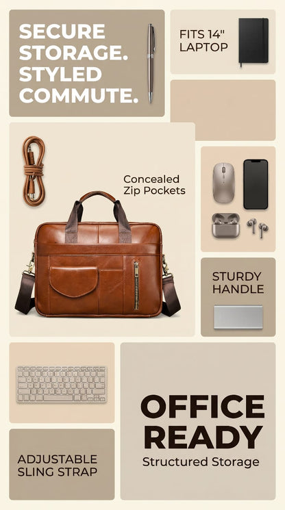 Macey  Laptop Bag (Brown)