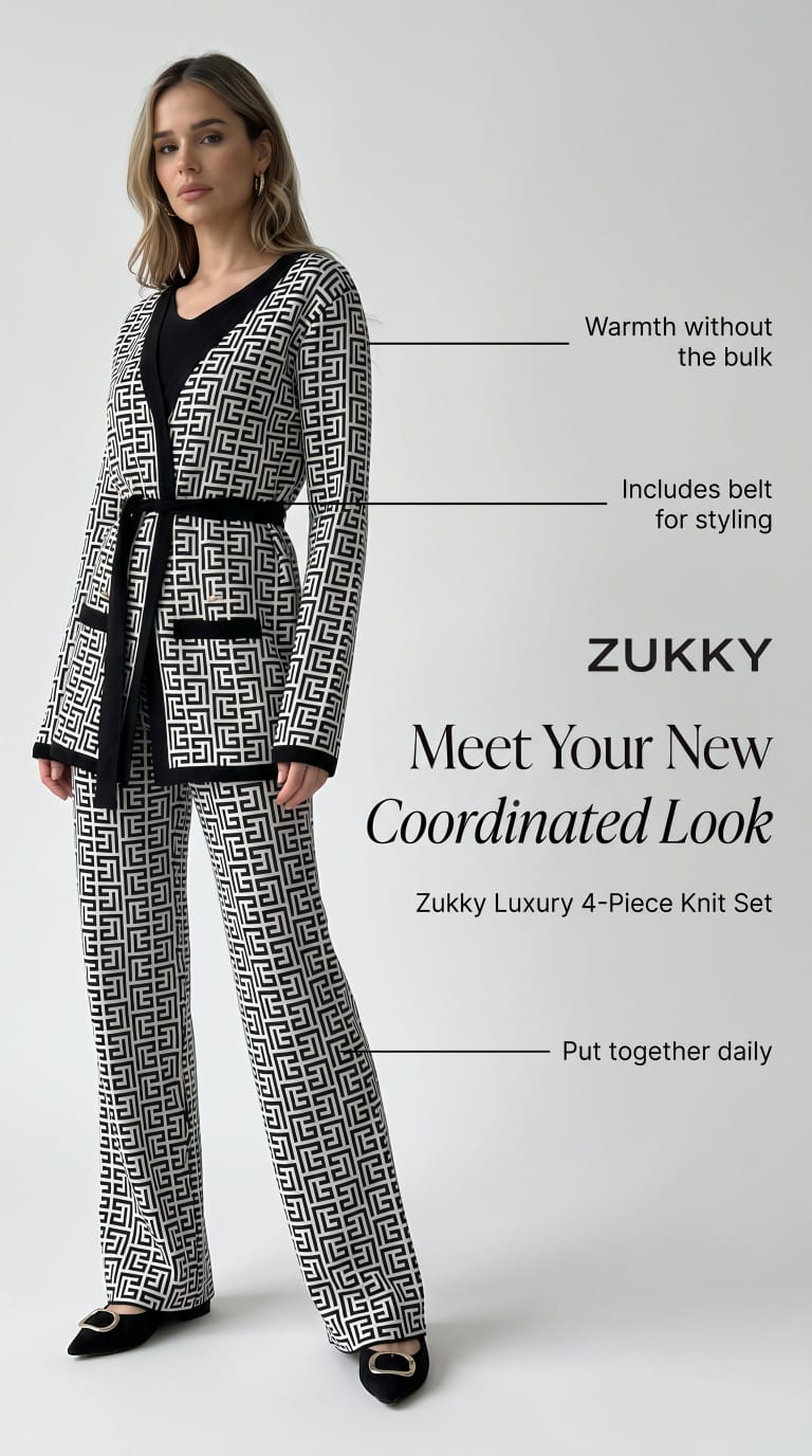 Zukky Luxury Knit Wear - 4 Piece