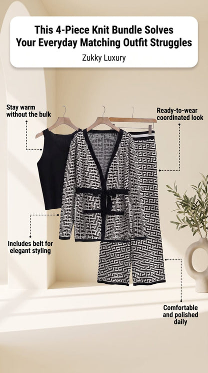 Zukky Luxury Knit Wear - 4 Piece
