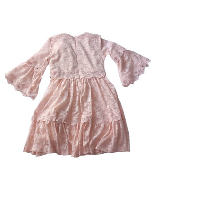 Elbise Girls Lacey Party Dress with Neckpiece